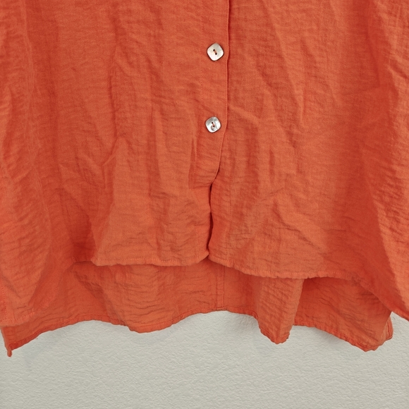 John Mark Nwot Coral Button Up 3/4 Sleeves Blouse Size Small Women's - Picture 4 of 13